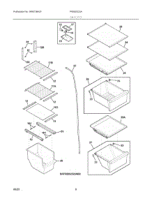 05 - Shelves parts for Electrolux Refrigerator FRSS2323AW5 from AppliancePartsPros.com