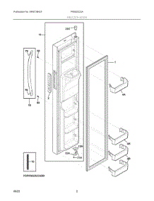 02 - Freezer Door parts for Electrolux Refrigerator FRSS2323AW5 from AppliancePartsPros.com