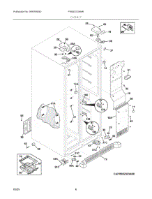 04 - Cabinet parts for Electrolux Refrigerator FRSS2323AW6 from AppliancePartsPros.com