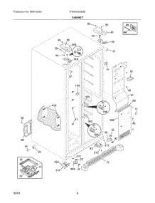 04 - Cabinet parts for Electrolux Refrigerator FRSS2323AW8 from AppliancePartsPros.com