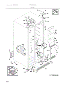 04 - Cabinet parts for Electrolux Refrigerator FRSS2323AW9 from AppliancePartsPros.com