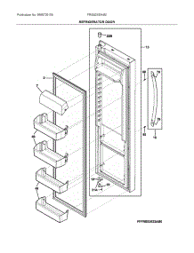 Fresh Food Door parts for Electrolux Refrigerator FRSS2333AS0 from AppliancePartsPros.com