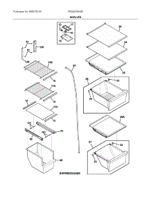 Shelves parts for Electrolux Refrigerator FRSS2333AS0 from AppliancePartsPros.com