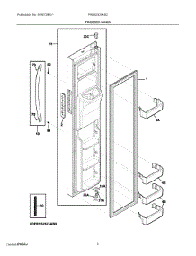 02 - Freezer Door parts for Electrolux Refrigerator FRSS2333AS2 from AppliancePartsPros.com