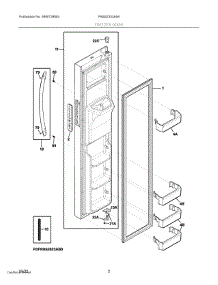 02 - Freezer Door parts for Electrolux Refrigerator FRSS2333AS4 from AppliancePartsPros.com