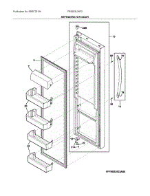 Fresh Food Door parts for Electrolux Refrigerator FRSS23L3AF0 from AppliancePartsPros.com