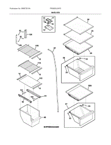 Shelves parts for Electrolux Refrigerator FRSS23L3AF0 from AppliancePartsPros.com