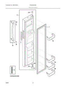 02 - Freezer Door parts for Electrolux Refrigerator FRSS2623AB5 from AppliancePartsPros.com