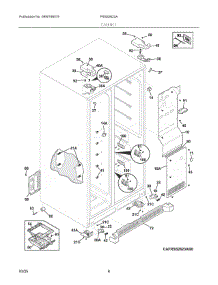 04 - Cabinet parts for Electrolux Refrigerator FRSS2623AB8 from AppliancePartsPros.com