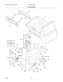 09 - Ice Container parts for Electrolux Refrigerator FRSS2623AB9 from AppliancePartsPros.com