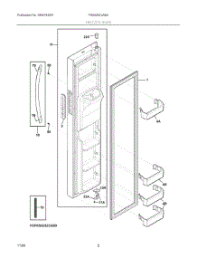02 - Freezer Door parts for Electrolux Refrigerator FRSS2623ABA from AppliancePartsPros.com