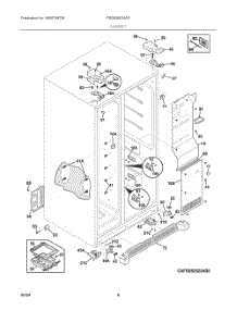 04 - Cabinet parts for Electrolux Refrigerator FRSS2623AD7 from AppliancePartsPros.com