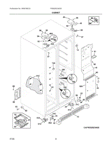 04 - Cabinet parts for Electrolux Refrigerator FRSS2623ADE from AppliancePartsPros.com