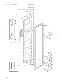 02 - Freezer Door parts for Electrolux Refrigerator FRSS2623ADE from AppliancePartsPros.com