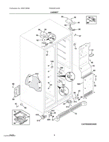 04 - Cabinet parts for Electrolux Refrigerator FRSS2623AS9 from AppliancePartsPros.com