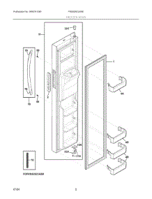 02 - Freezer Door parts for Electrolux Refrigerator FRSS2623ASE from AppliancePartsPros.com