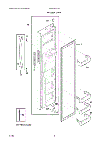 02 - Freezer Door parts for Electrolux Refrigerator FRSS2623ASJ from AppliancePartsPros.com