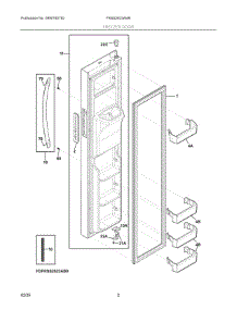 02 - Freezer Door parts for Electrolux Refrigerator FRSS2623AW6 from AppliancePartsPros.com