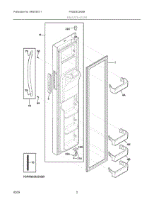 02 - Freezer Door parts for Electrolux Refrigerator FRSS2623AWB from AppliancePartsPros.com