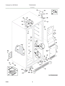 04 - Cabinet parts for Electrolux Refrigerator FRSS2623AWC from AppliancePartsPros.com