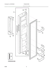 02 - Freezer Door parts for Electrolux Refrigerator FRSS2623AWE from AppliancePartsPros.com