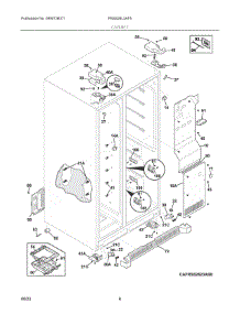 04 - Cabinet parts for Electrolux Refrigerator FRSS26L3AF5 from AppliancePartsPros.com