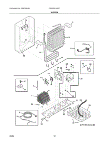 07 - System parts for Electrolux Refrigerator FRSS26L3AFD from AppliancePartsPros.com