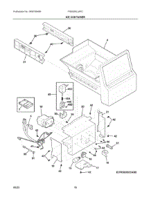 09 - Ice Container parts for Electrolux Refrigerator FRSS26L3AFD from AppliancePartsPros.com