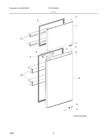 02 - Door parts for Electrolux Refrigerator FRTE1622AB from AppliancePartsPros.com