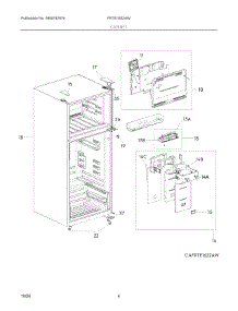 03 - Cabinet parts for Electrolux Refrigerator FRTE1622AW from AppliancePartsPros.com