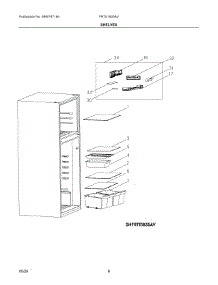 04 - Shelves parts for Electrolux Refrigerator FRTE1835AV from AppliancePartsPros.com