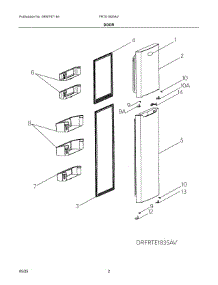02 - Door parts for Electrolux Refrigerator FRTE1835AV from AppliancePartsPros.com