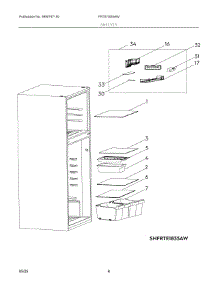 04 - Shelves parts for Electrolux Refrigerator FRTE1835AW from AppliancePartsPros.com