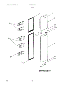 02 - Door parts for Electrolux Refrigerator FRTE1835AW from AppliancePartsPros.com