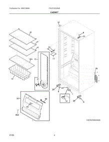 03 - Cabinet parts for Electrolux Freezer FRUF2020AW0 from AppliancePartsPros.com