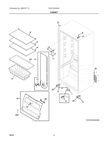 03 - Cabinet parts for Electrolux Freezer FRUF2020AW3 from AppliancePartsPros.com