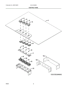 02 - Control Panel parts for Electrolux Cooktop GCCE3049AS from AppliancePartsPros.com