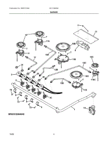 03 - Burner parts for Electrolux Range GCCG3648AS from AppliancePartsPros.com