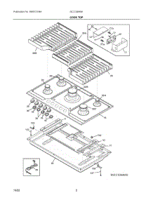 02 - Cook Top parts for Electrolux Range GCCG3648AS from AppliancePartsPros.com