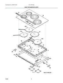 03 - Main Top / Surface Units parts for Electrolux Cooktop GCCI3067AB from AppliancePartsPros.com