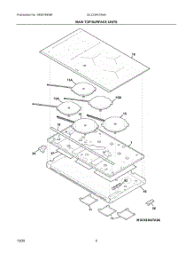 03 - Main Top / Surface Units parts for Electrolux GCCI3647ASA from AppliancePartsPros.com