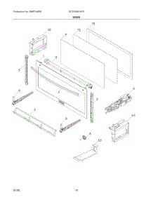 06 - Door parts for Electrolux Range GCFD3661AF0 from AppliancePartsPros.com