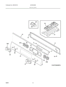 02 - Backguard parts for Electrolux Range GCFE3060BDB from AppliancePartsPros.com
