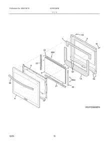 05 - Door parts for Electrolux Range GCFE3060BFB from AppliancePartsPros.com