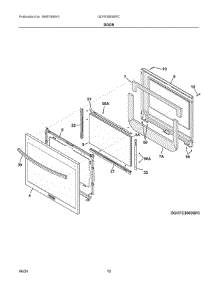 05 - Door parts for Electrolux Range GCFE3060BFC from AppliancePartsPros.com