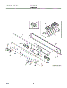 02 - Backguard parts for Electrolux Range GCFE3060BFC from AppliancePartsPros.com