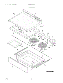 04 - Top / Drawer parts for Electrolux Range GCFE307CBFA from AppliancePartsPros.com