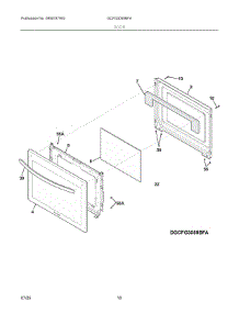 06 - Door parts for Electrolux Range GCFG3059BFA from AppliancePartsPros.com