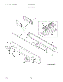 02 - Backguard parts for Electrolux Range GCFG3059BFA from AppliancePartsPros.com