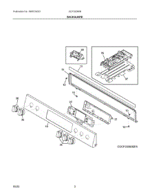 02 - Backguard parts for Electrolux Range GCFG3060BFA from AppliancePartsPros.com